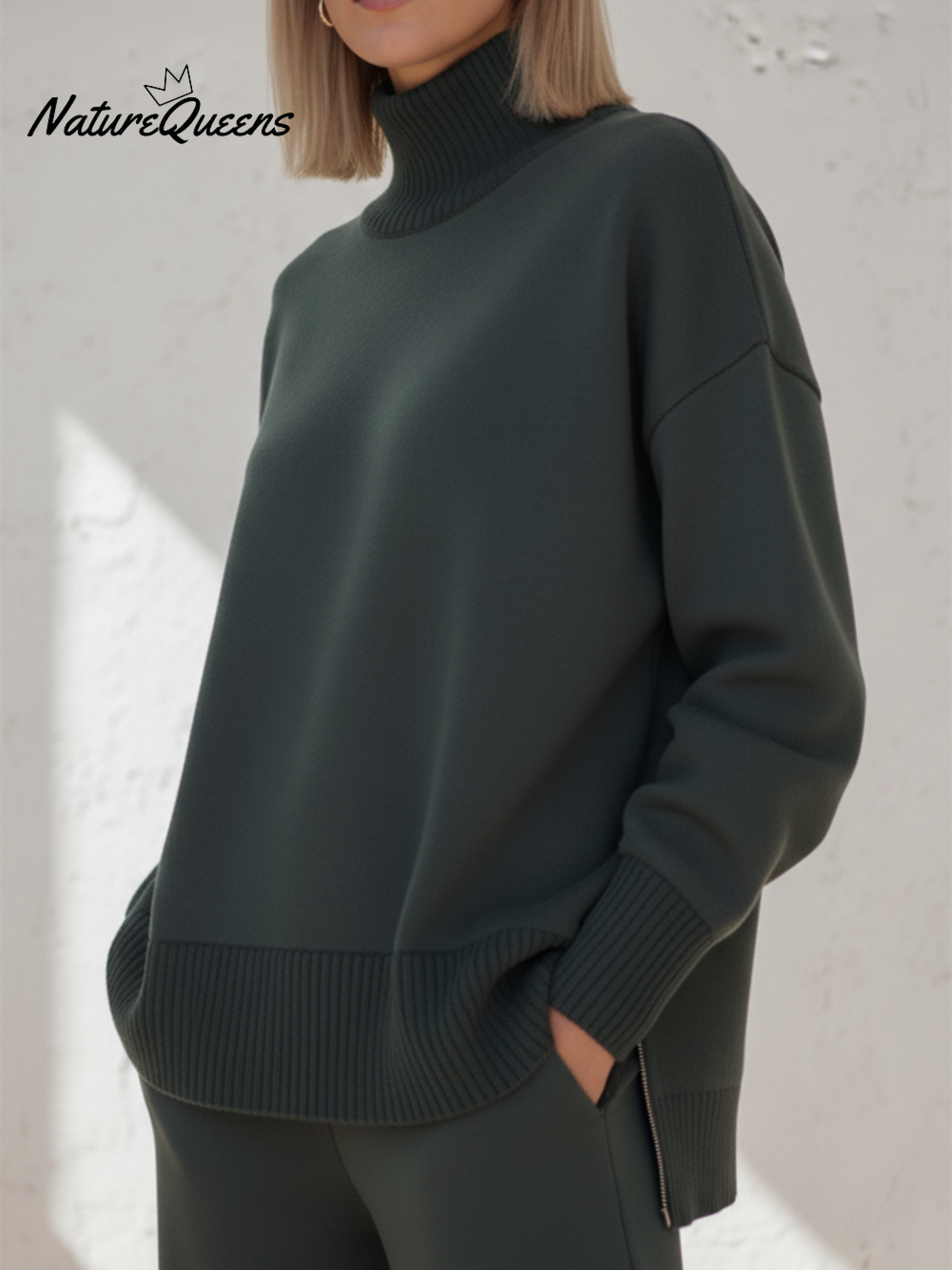 Casual Zip Two-Piece Set