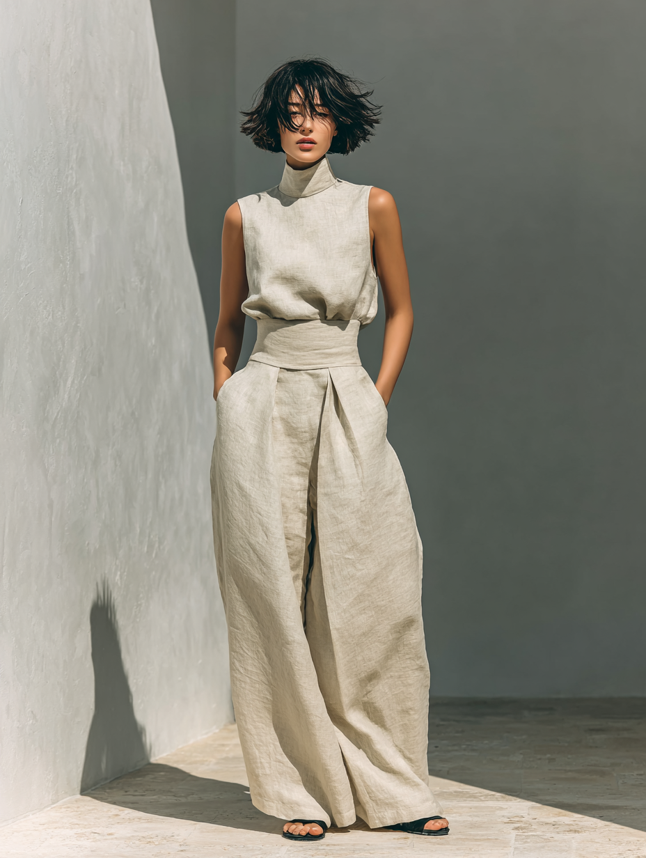 Maria - Minimalist Cotton Linen Set