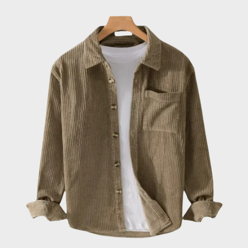 Simon™ -  Casual Corduroy Long Sleeve Shirt
