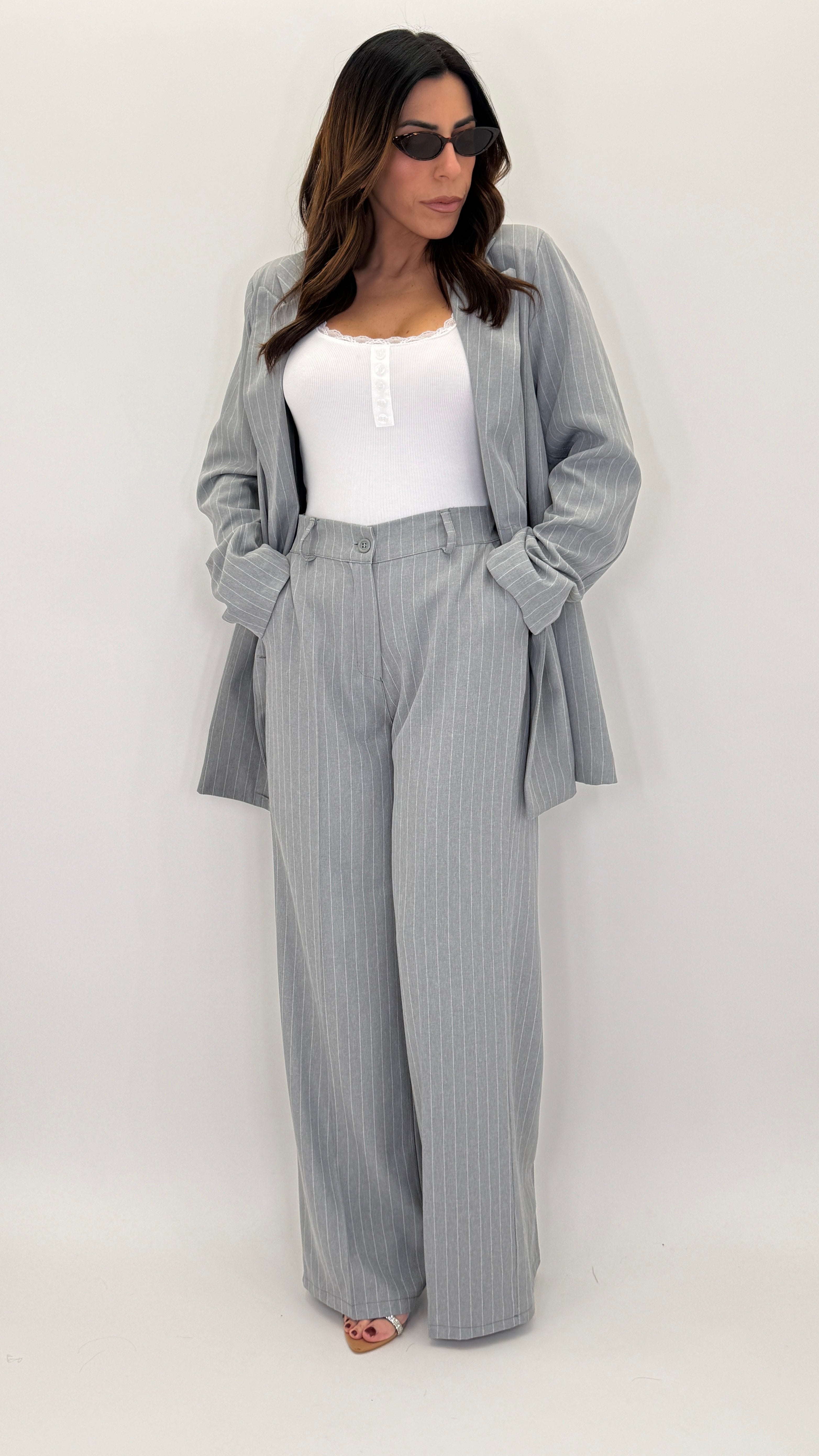 Pinstripe Tailored Suit