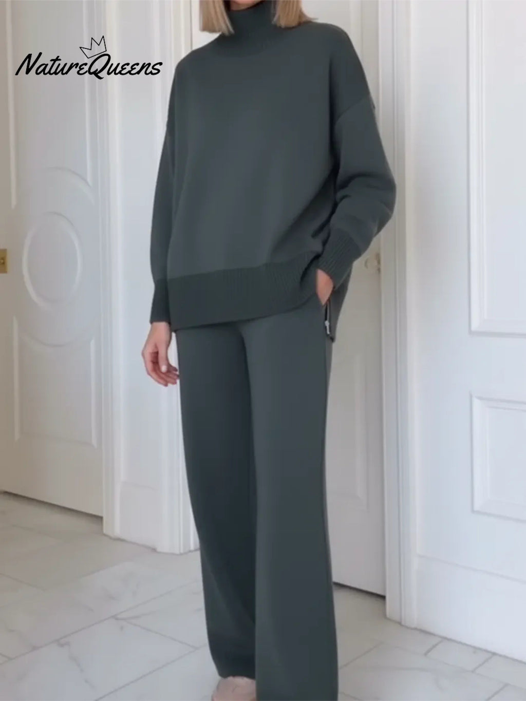 Casual Zip Two-Piece Set