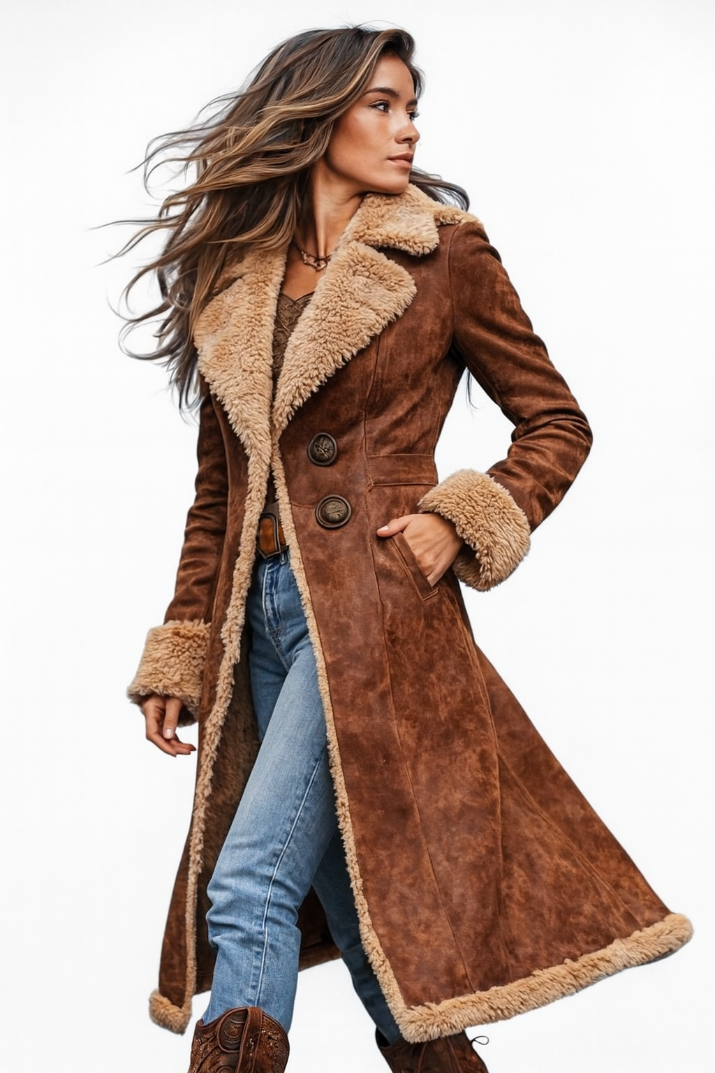 Long Faux Fur Coat