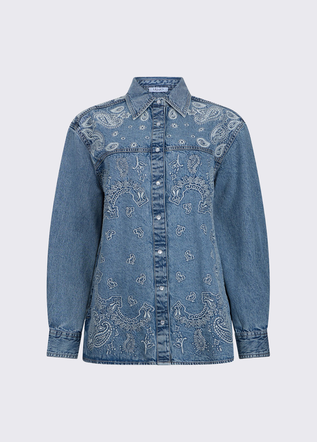 DENIM SHIRT WITH EMBROIDERY