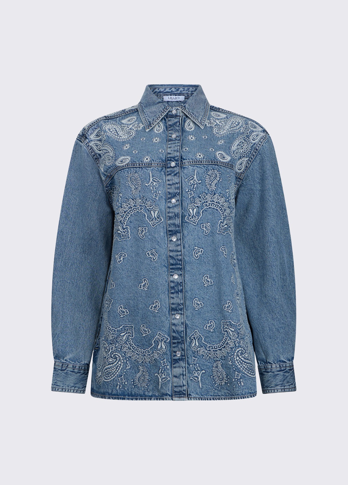 DENIM SHIRT WITH EMBROIDERY