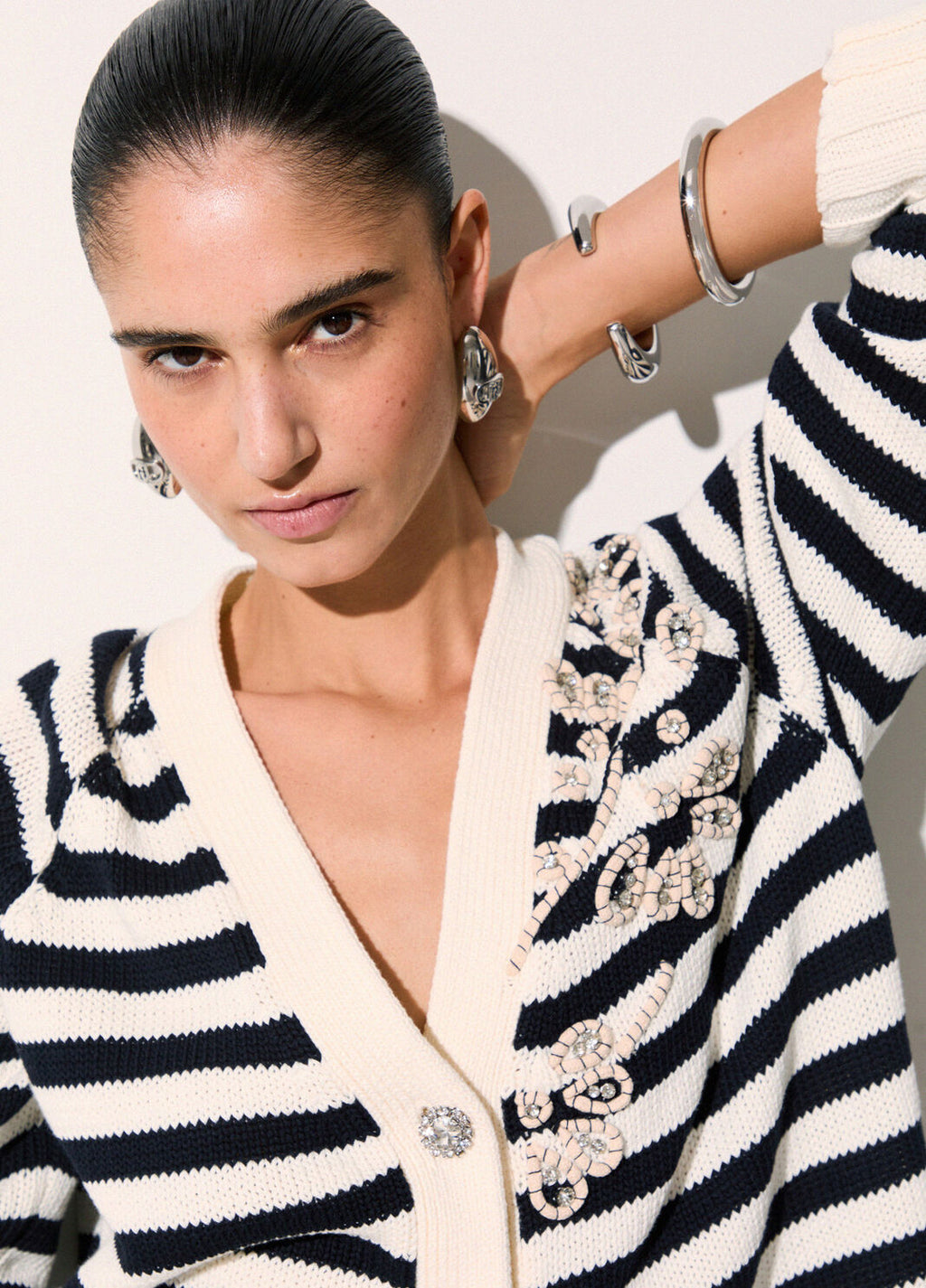 Beaded Embroidered Cardigan