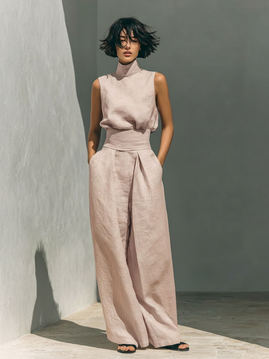 Maria - Minimalist Cotton Linen Set