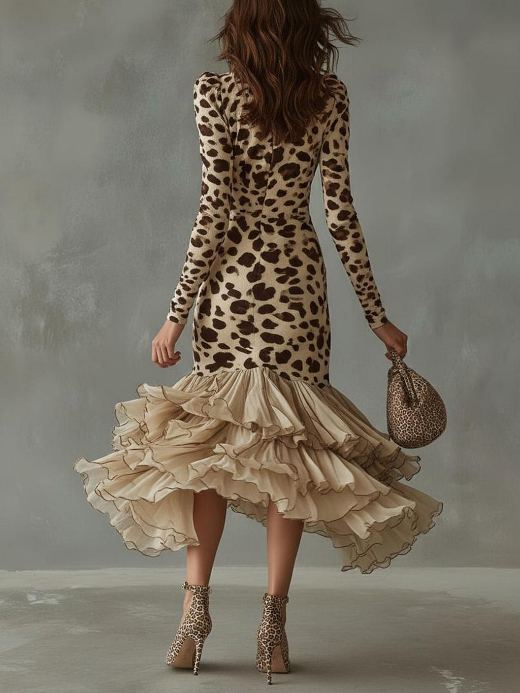 Carmen · Animal Print Dress with Ruffles