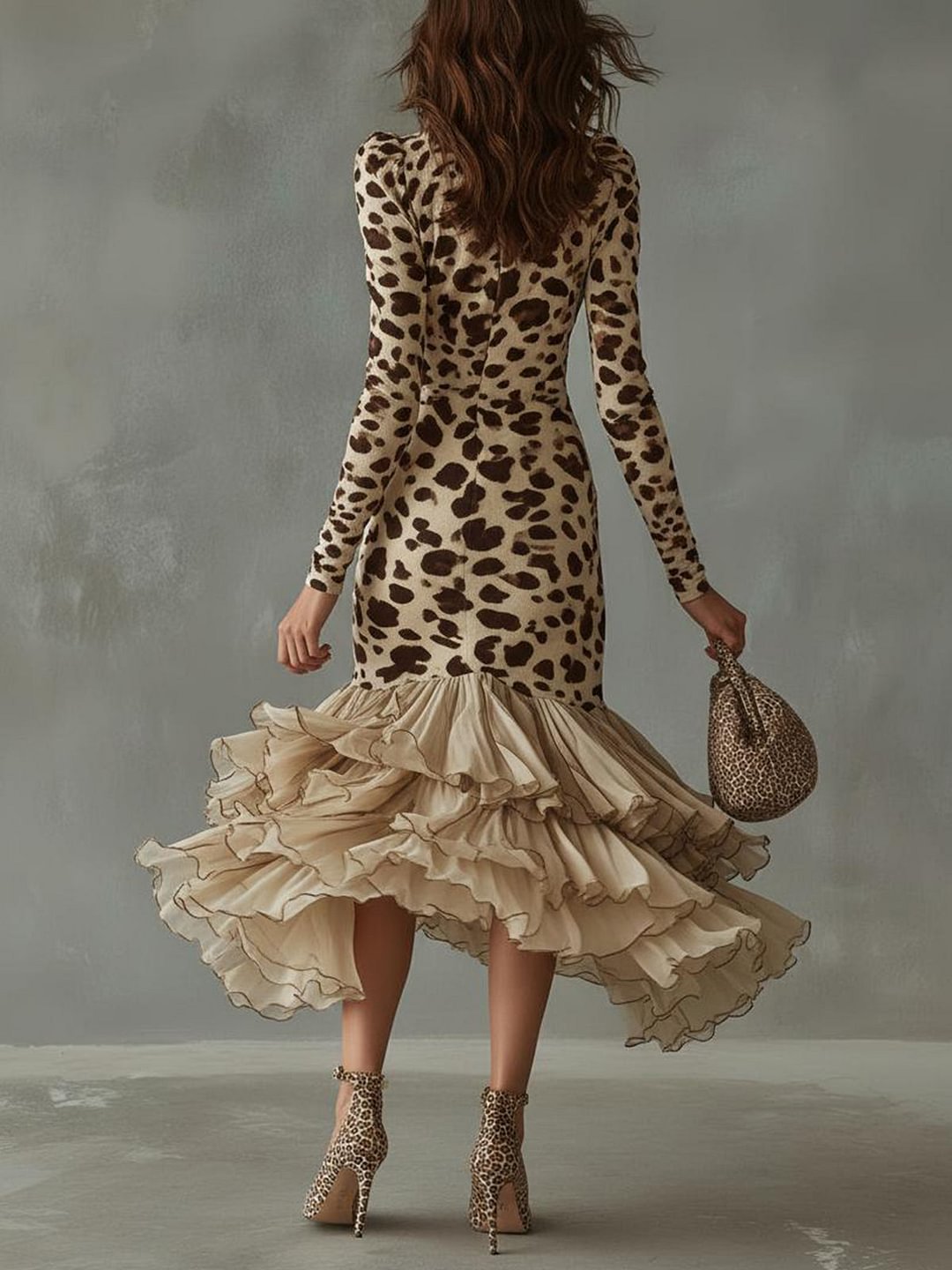 Carmen · Animal Print Dress with Ruffles