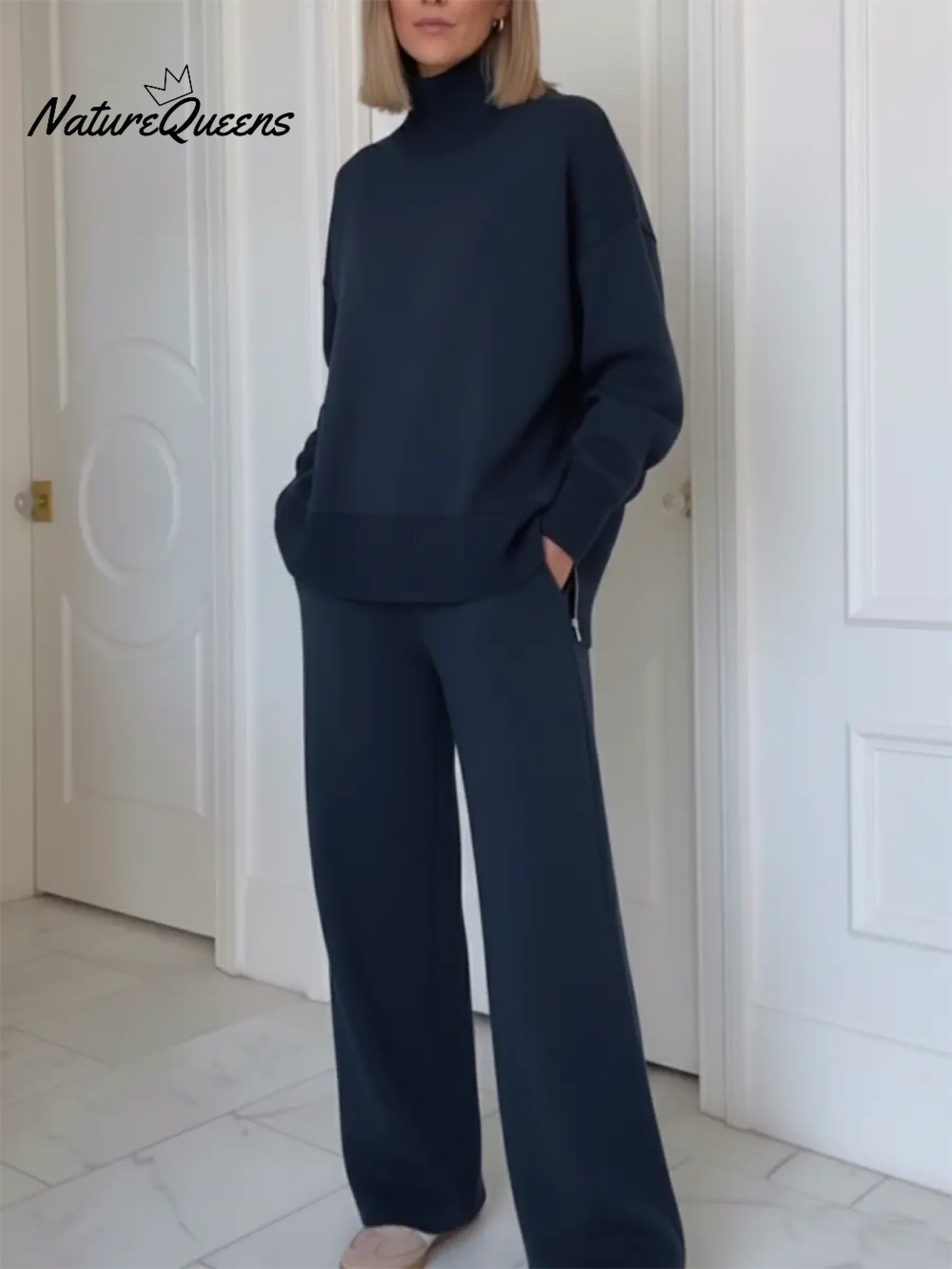 Casual Zip Two-Piece Set