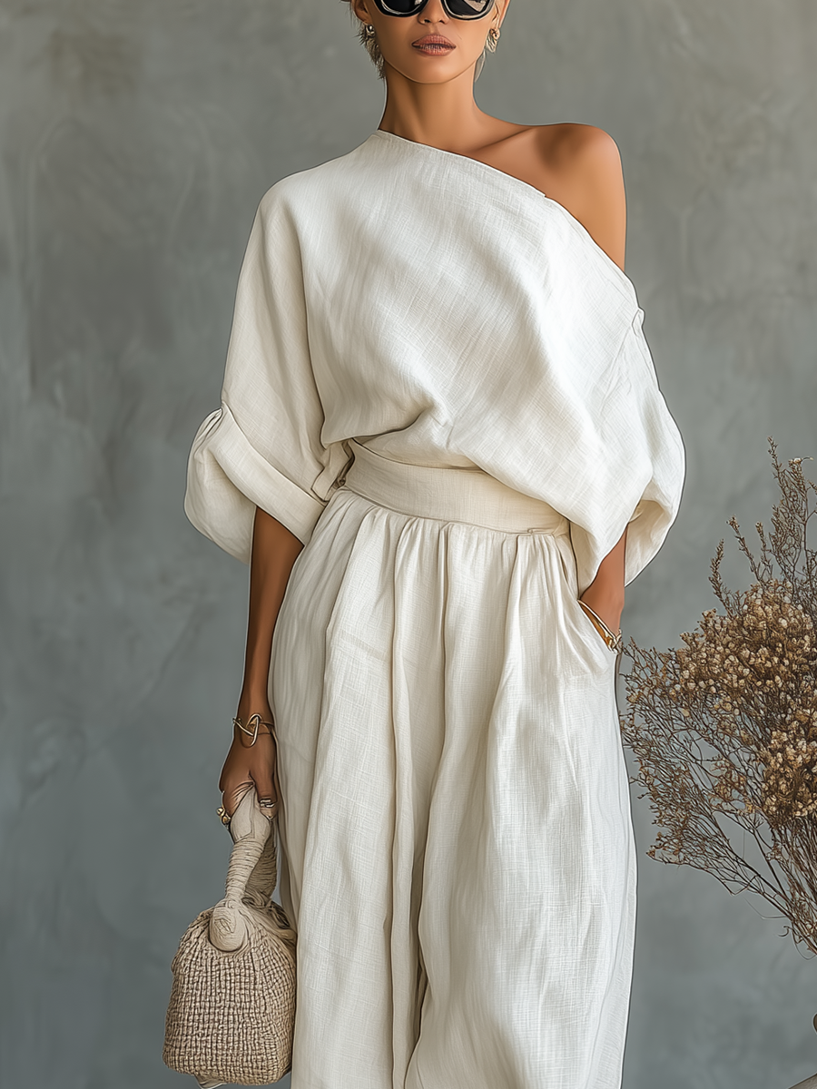 Lisa | Soft Off-Shoulder Top and Tapered Pants
