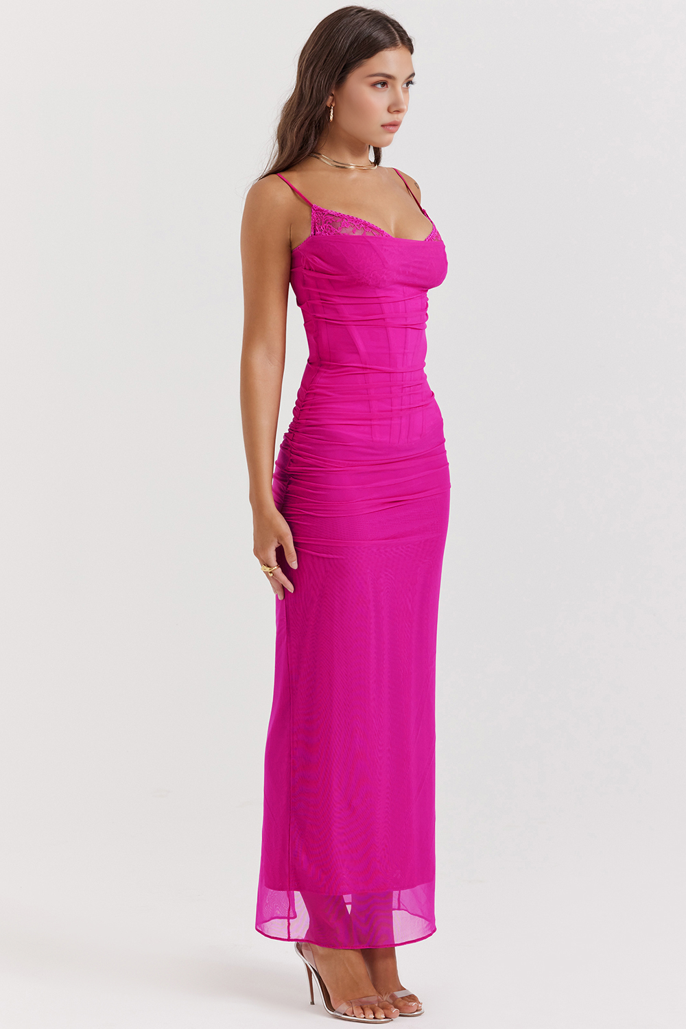 Marissa™ - Elegant Lace and Mesh Dress
