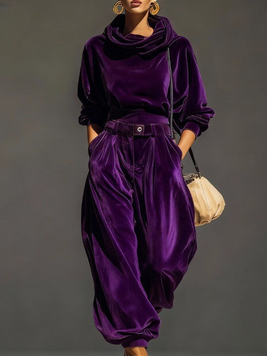 Vintage Cocoa Velvet Set