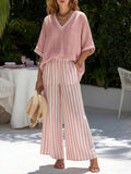 Amélia | Elegant and Casual Striped Linen and Cotton Set