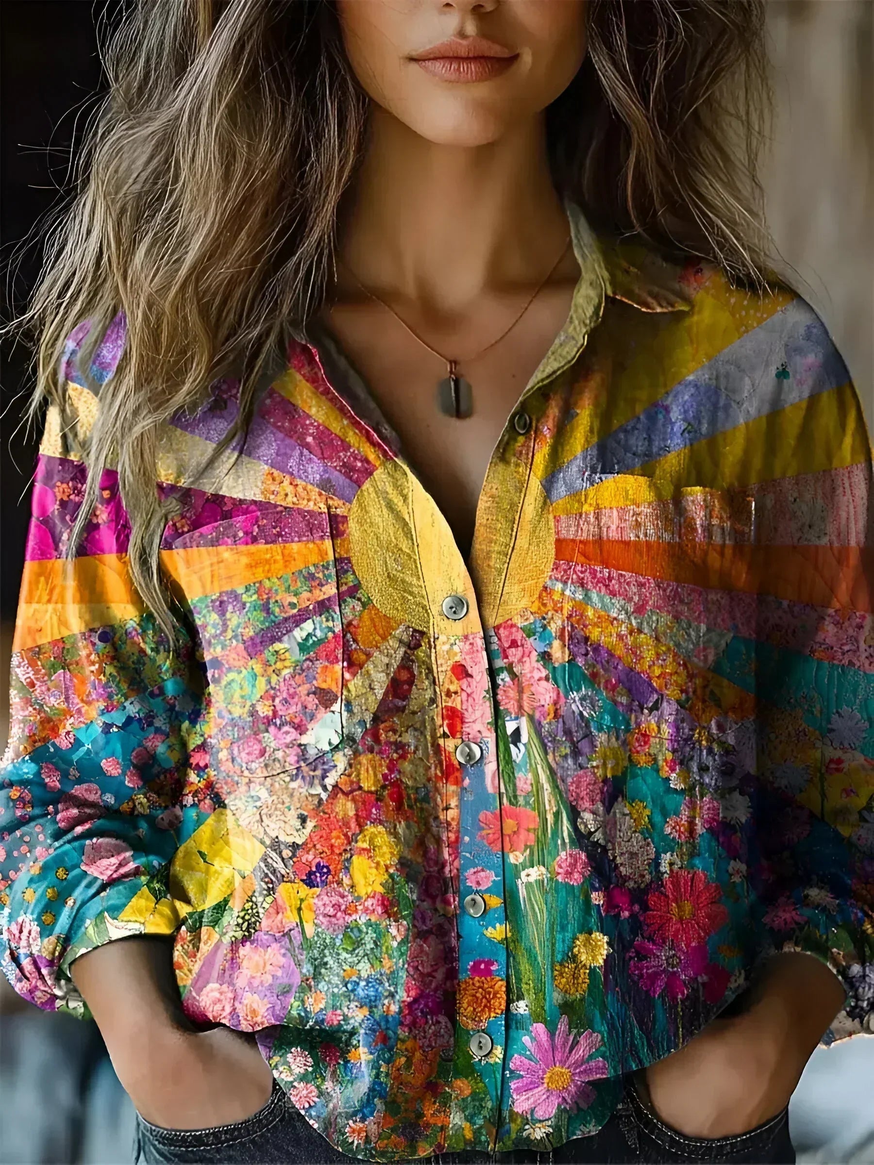 Isabelle™ - Sunflower-Inspired Blouse