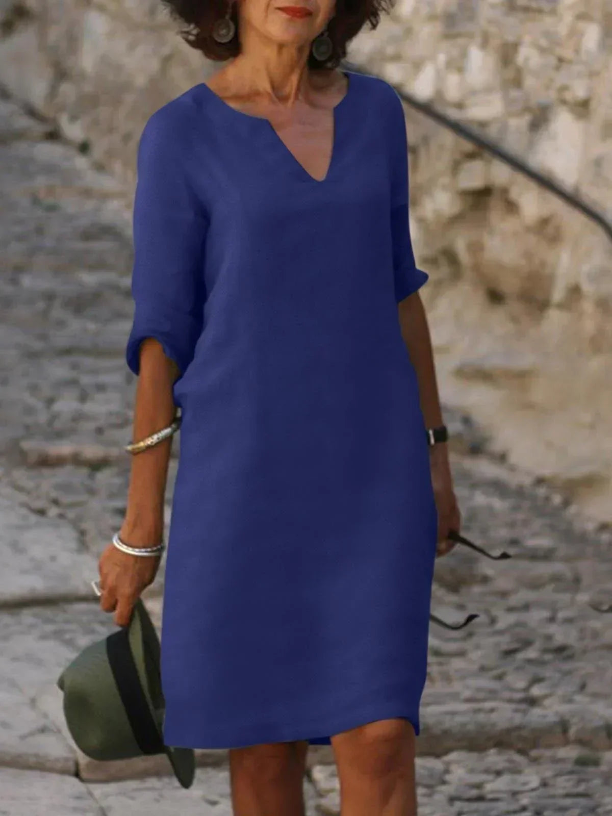 Maisie™ - V-Neck Dress with Tummy Covering