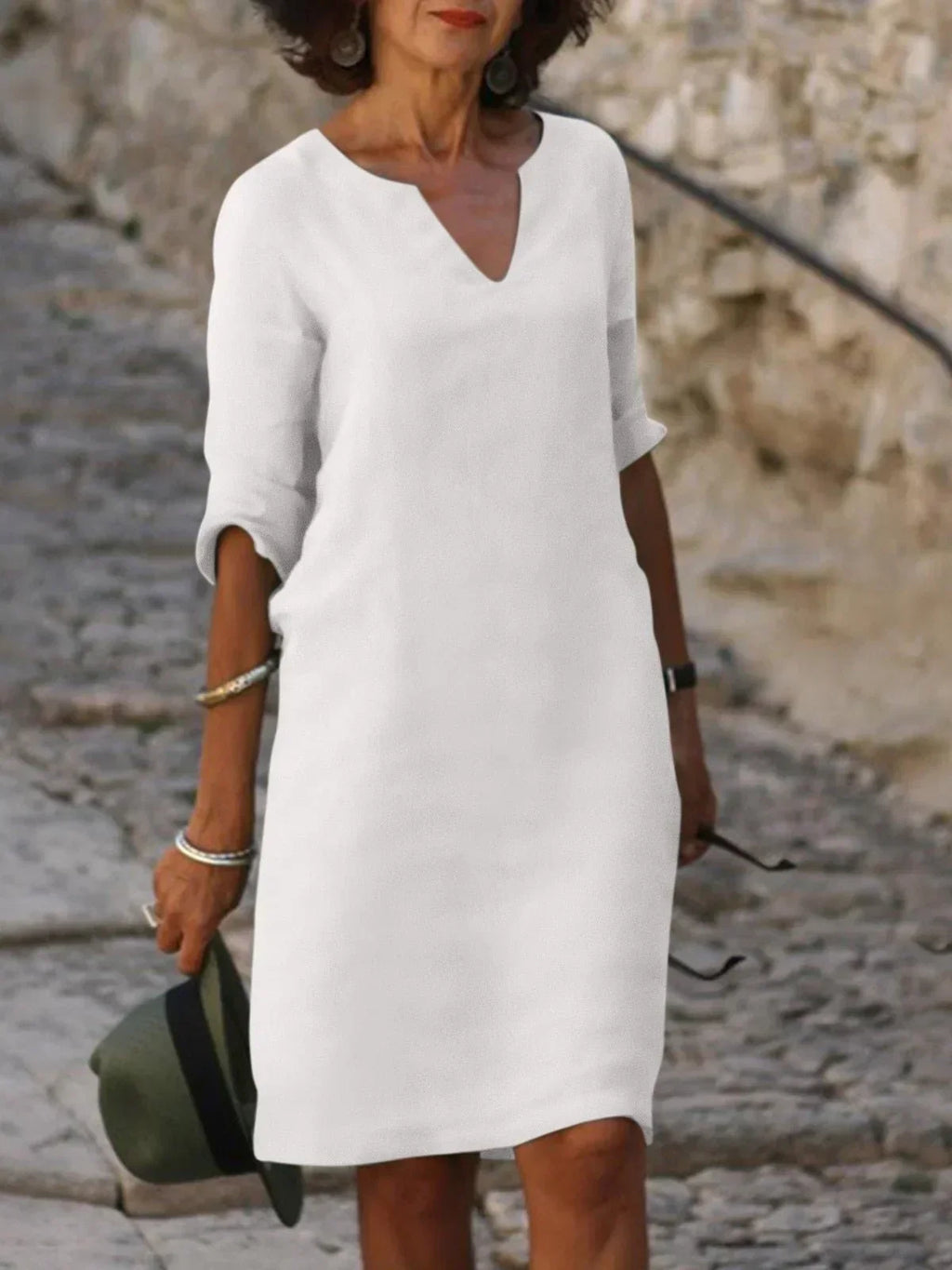 Maisie™ - V-Neck Dress with Tummy Covering