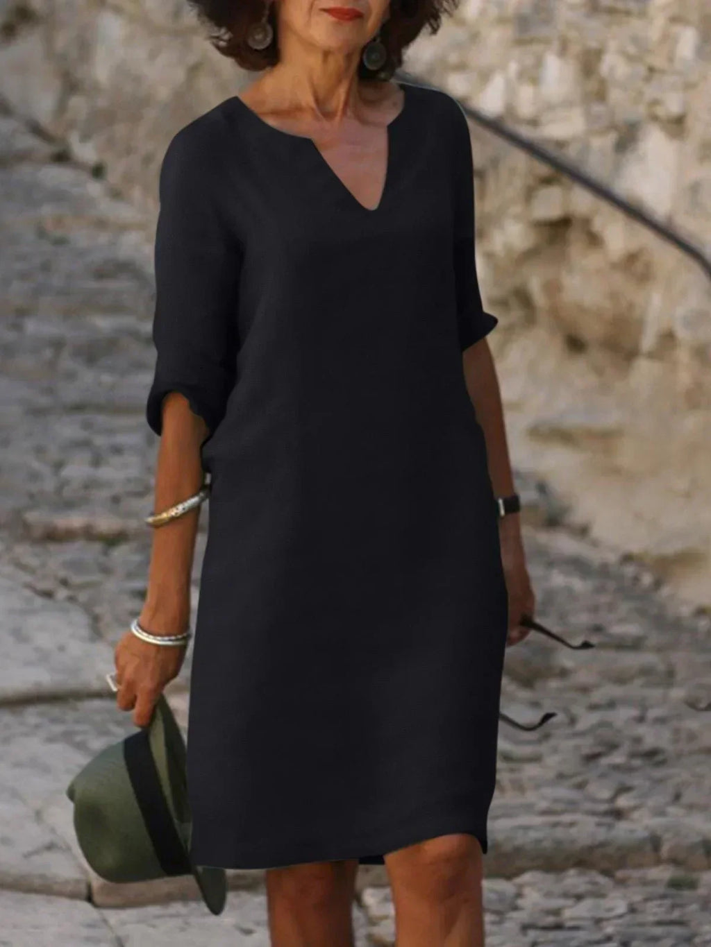 Maisie™ - V-Neck Dress with Tummy Covering