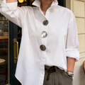 Velora™ | Oversized Statement Button Blouse